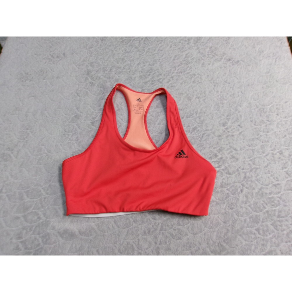 Adidas ClimaLite Coral Racerback Athletic Sports Bra Women's Size‎ Large